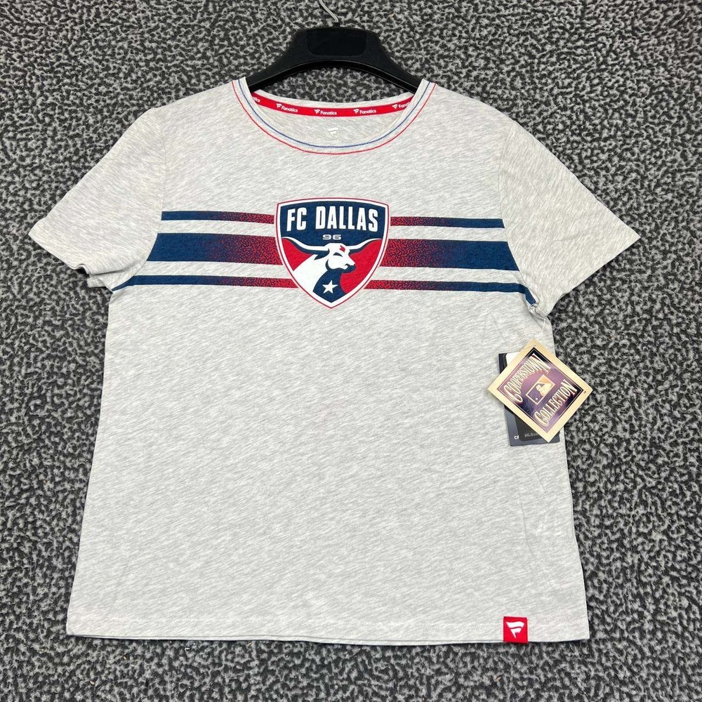 FC Dallas Shirt Women Medium Gray Fanatics Short Sleeve Crew Neck New M